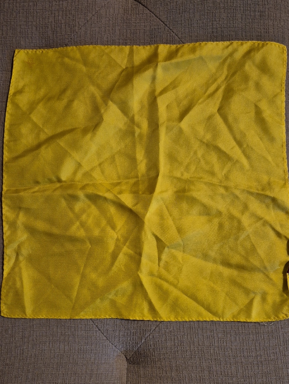 Original Penguin Yellow Solid Silk Pocket Square